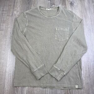 Alex Mill 100% Cotton Long Sleeve T-Shirt Pocket Washed Mens Size XL